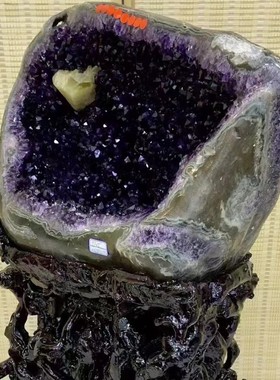 批发巴西天然水晶紫晶洞摆件聚宝盆家居乌拉圭紫水晶洞原石