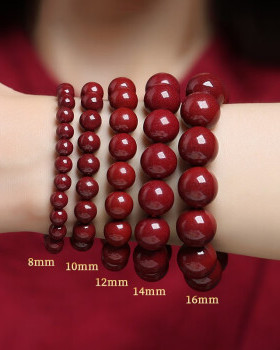 朱砂手串素圈男女士本命年手链女款 朱砂手串厂家批发