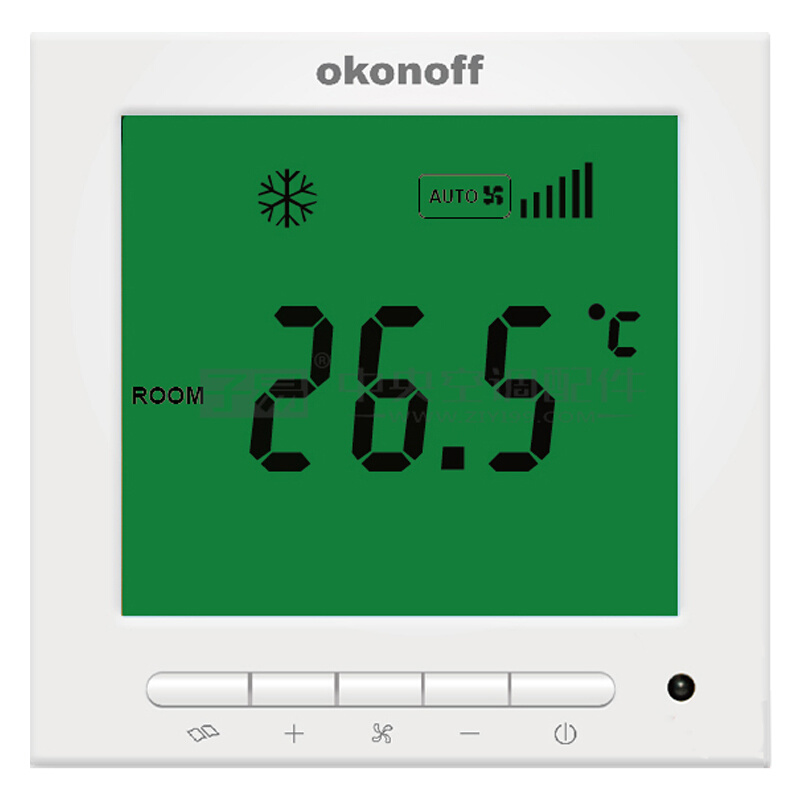 okonoff柯耐弗S600液晶温控器中央空调温控面板开关地暖控制面板-图3