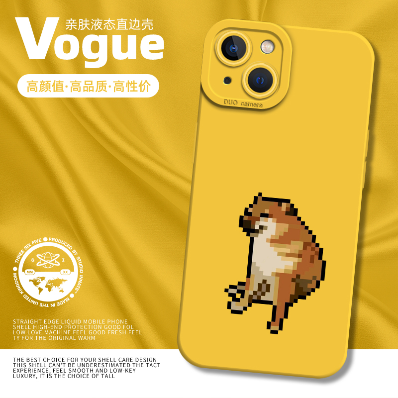 cheems手机壳适用苹果16像素风iphone15promax柴犬14plus狗狗13mini趣味12搞怪11搞笑8恶搞7沙雕xs小狗xr有趣 - 图1