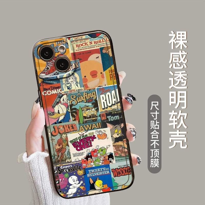 复古动画片手机壳适用小米15海报14ultra新款13pro/12/11红米k80k70E/k60至尊版k50k40s/k90/note17/turbo4/3,淘宝优惠券,粉丝福利购,淘宝优惠卷