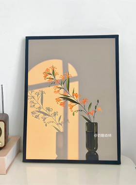 温馨ins风光影植物治愈系装饰画