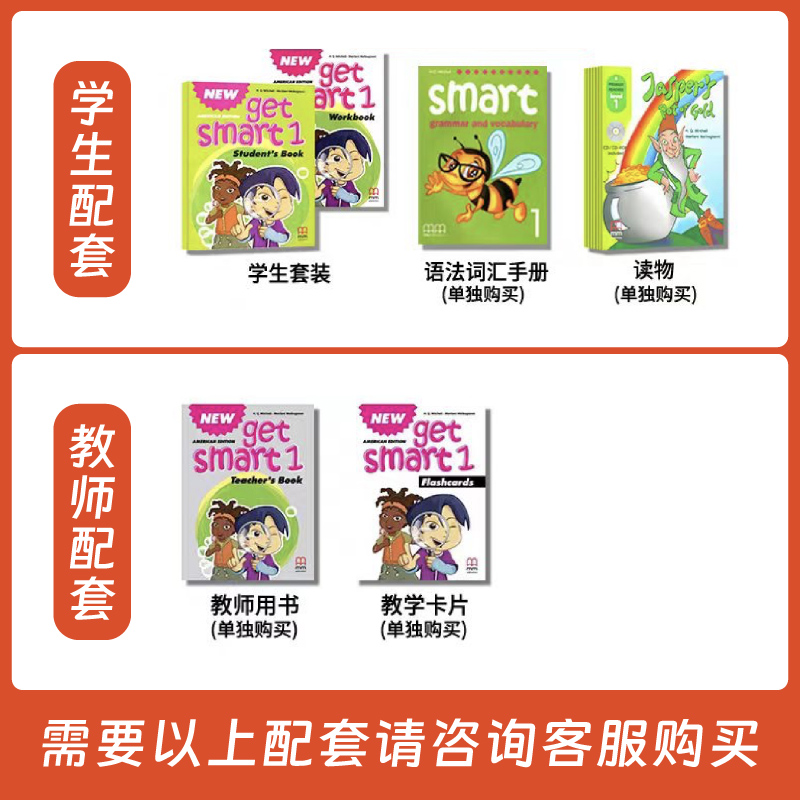 getsmart教材 6-12岁少儿英语教材新版new get smart 1-6级可选书本+练习册小学英语教材含教学资料互动软件少儿美语英语书籍教材 - 图2