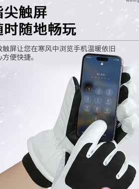 手套男冬季2024新款加绒加厚保暖防寒可触屏防风电动车女滑雪手套