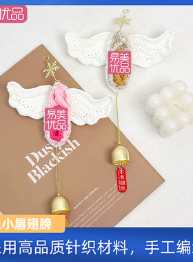 美容会所针织小唇翅膀创意摆件小学生生理课教具摆件私密艺术氛围