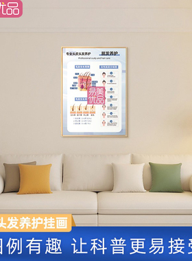 壁画头皮头发养护挂画晶瓷工艺