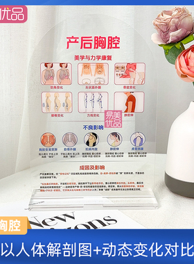 产后胸腔骨盆肋骨变化图解亚克力摆件孕产康复知识科普产康店