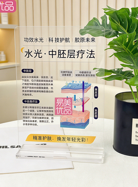 面部结构亚克力摆台桌面台签水光肌分层肌肤肌膜层次专业教育摆件