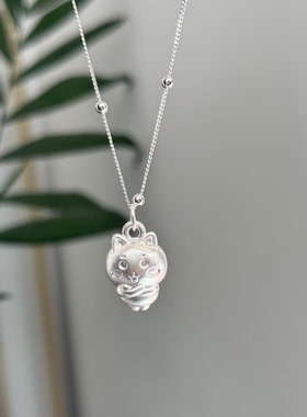 足银999 吉伊卡哇乌萨奇小八吉伊纯银吊坠chikawa三小只项链款