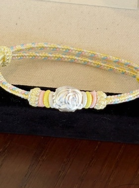 世界之外足银999通孔转运珠男主夏萧因易遇柏源顾时夜纯银手链