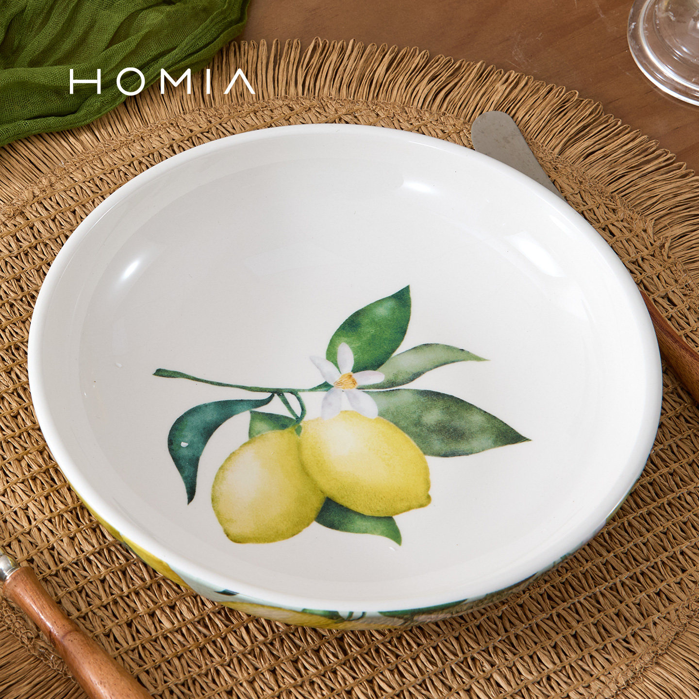 HOMIA柠檬系列釉下彩陶瓷餐具套装家用吃饭碗面碗汤碗菜盘子碗碟 - 图1