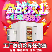 Home Large Small Mobile Cold Store Complete equipment Fitted Fruit Refreshing Chilled freezer Group 220V