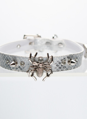 小众涩谷辣妹蜘蛛铆钉choker项圈