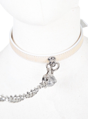 轻奢牛皮鳄纹choker项圈牵引