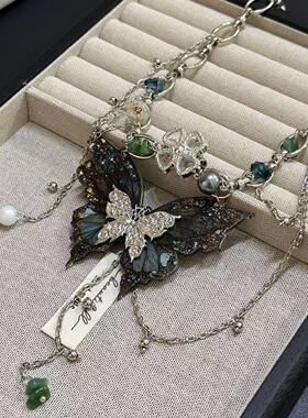 2026新款双层蝴蝶choker颈链