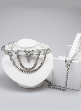 高端定制手作蝴蝶M牵引绳项圈