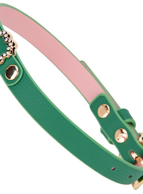 粉绿撞色钻饰choker项圈甜美风