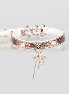 SM小众原创蝴蝶水钻珍珠项圈