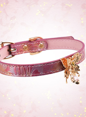 粉紫晕染蝴蝶鎏金钻饰锁骨链