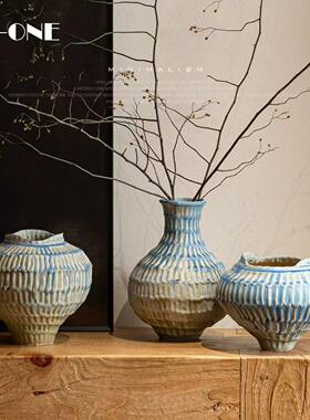 中古花瓶摆件客厅插花侘寂风花器玄关客厅摆件