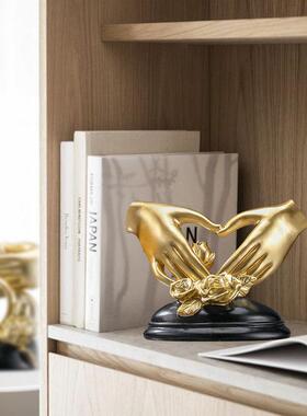 件北欧创客厅摆意家周居年纪念装饰品卧室执子AJN之手结婚送新人