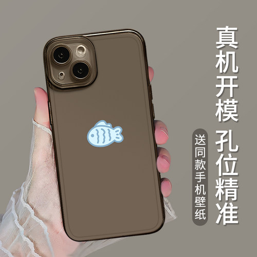 猫咪小鱼适用苹果15手机壳iphone13promax情侣k70华为pura80pro新款红米k80至尊版17小米14华为mate60透明16 - 图1