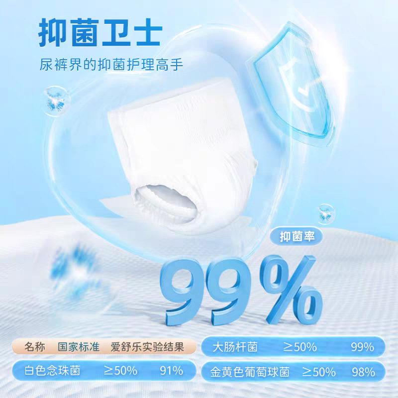 整箱爱舒乐消臭型内裤成人拉拉裤M/L/XL码老人纸尿裤男女通用 - 图0