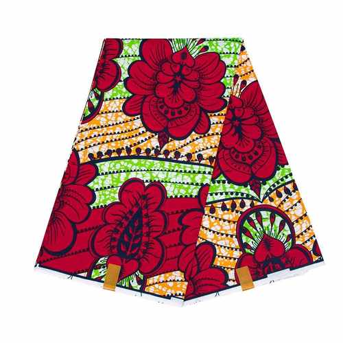 新款直销非洲印花蜡染涤纶面料安卡拉多色派对连衣裙布料亚马逊 - 图2