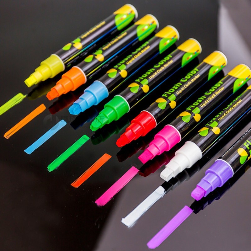 Fluorescent Window Marker Flash Color Pen Liquid Chalk Pen E - 图2