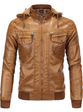 Motorcycle Leather Men's jacket, punk style男士皮衣