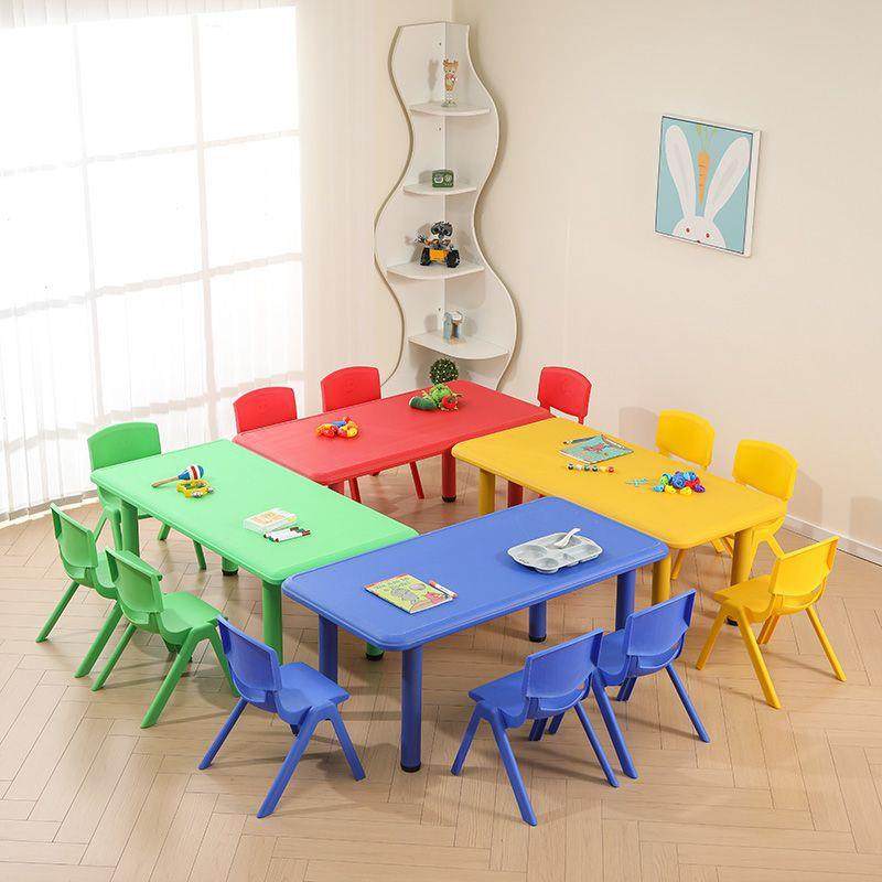 幼儿园桌子儿童桌椅套装早教家用吃饭塑料小桌长方形学习玩具椅子,淘宝优惠券,粉丝福利购,淘宝优惠卷