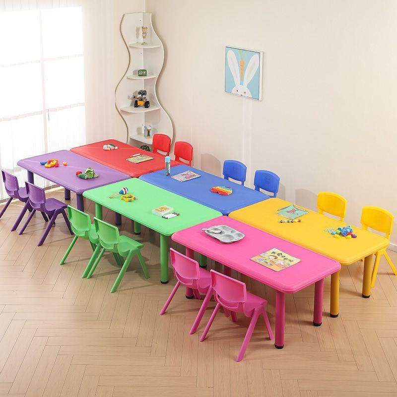 幼儿园桌子儿童桌椅套装早教家用吃饭塑料小桌长方形学习玩具椅子,淘宝优惠券,粉丝福利购,淘宝优惠卷
