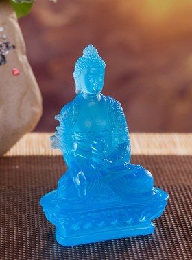 速发琉璃蓝色药师佛供奉佛像供佛三宝佛药师具如来佛祖阿弥陀佛