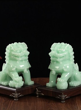 速发家石狮子摆件室对家用看门招财镇宅办公一客厅玄关门厅玉居装