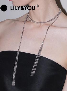 lilyyou流苏长项链多种佩戴方式