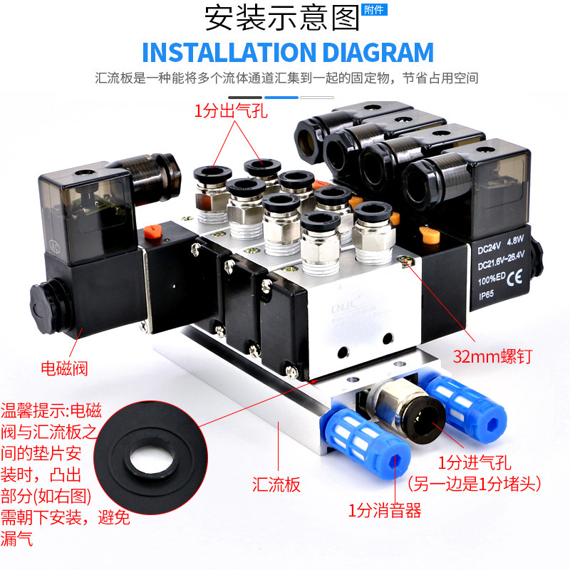 电磁阀底座4V210-08汇流板阀板100M200M300M400M-2F3F4F5F6F7F8F9,淘宝优惠券,粉丝福利购,淘宝优惠卷