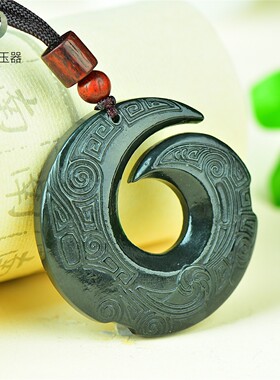 玉石璇玑轮回时来运转吊坠玉佩男