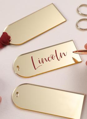 亚克卡力婚座位DI是挂标志礼牌磨砂标签拱RT-HLPP-门空白婚礼Y装