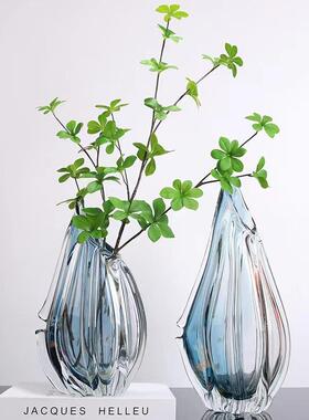 琉璃花瓶摆关件客透厅插花轻奢北欧风餐桌玄高级明感AL672695玻璃