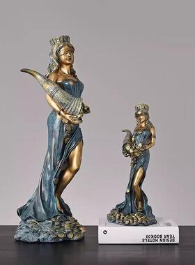 欧式富女神开业礼品摆办公室店铺送开店财礼创件意家XID居装饰品