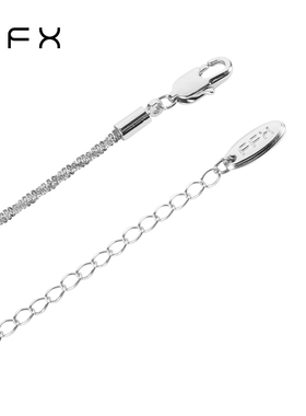 弗弗西FFX【爱心糖果】多彩合成立方氧化锆项链配饰女小众闪颈链