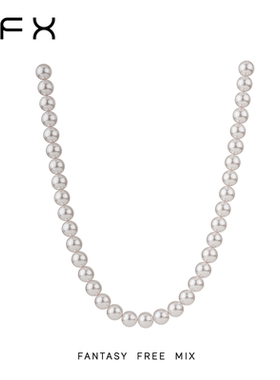 弗弗西FFX粉色水晶玻璃串珠项链[月光]锁骨链女配饰高级感choker