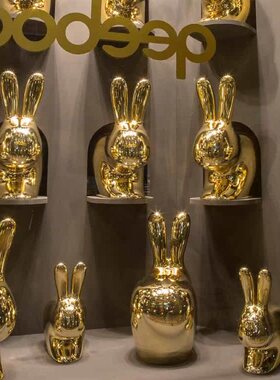 意大利Qeeboo RABBIT CHAIR 兔椅凳兔子椅装饰椅摆件礼物