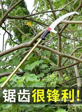 园林工具加长杆伸缩高枝锯手据果树修剪修枝锯高空锯树枝修树锯子
