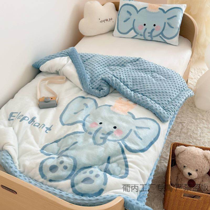 A2025新款卡通小动物大版暖绒豆豆被被子被芯亲肤柔软超软糯可机,淘宝优惠券,粉丝福利购,淘宝优惠卷