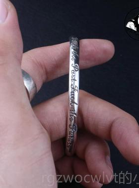 新款伊瓦岚性 UNDERCOVE高桥盾字母R手镯男女纯银口开复古手环个