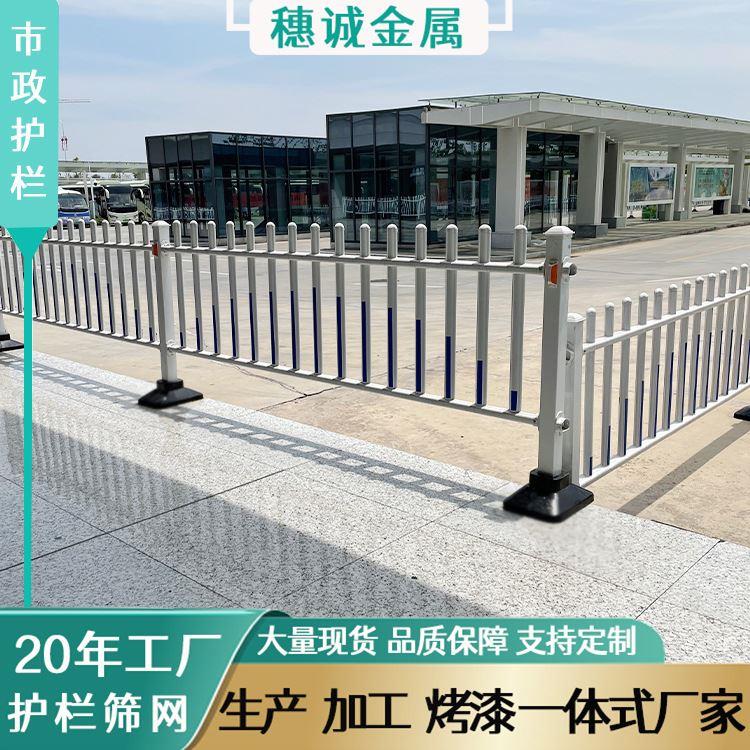 南山区市政护栏中央分流栏城市人行道护栏蓝白防撞市政护栏道路栏 - 图1