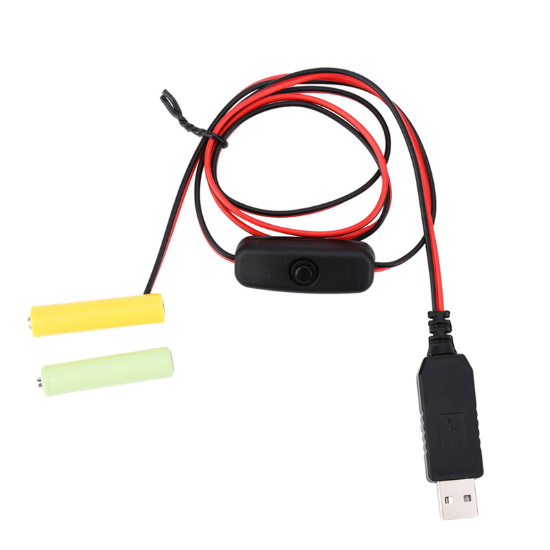 USB 5V转3/4.5/6V电池筒套件 干电池替代线 带开关电源线带保护 - 图3