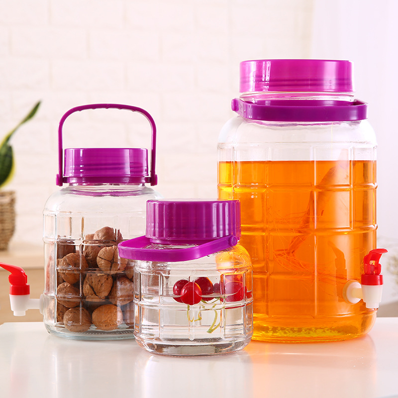 Sealed wine glass jar kitchen brewing jar