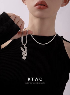 钛钢兔子项链女小众高级设计